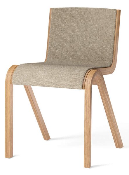 Audo Copenhagen Stolička Ready polstrovaná, natural oak/Bouclé 02