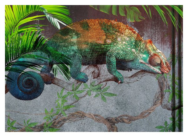 Sklenený obraz - Chameleon (70x50 cm)
