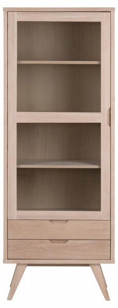 Actona Vitrína A-Line 190 cm bielený dub