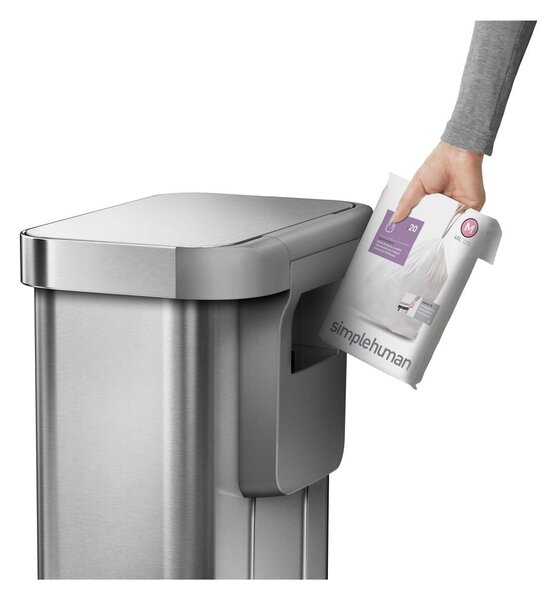 Pedálový odpadkový kôš z nerezovej ocele 45 l - simplehuman
