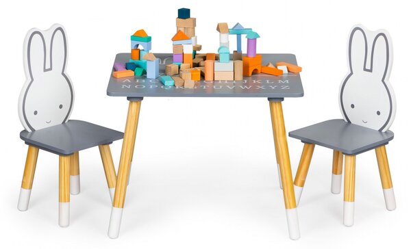 Detský stôl so stoličkami Ecotoys drevený
