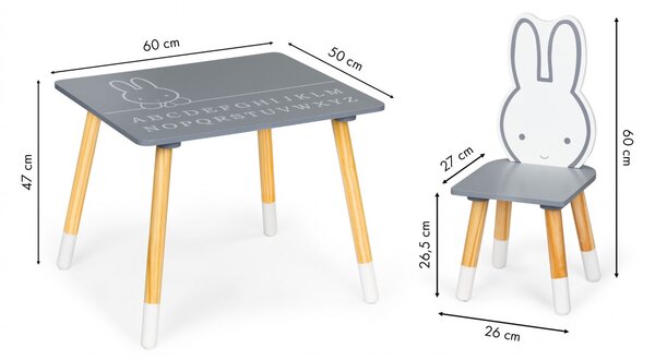 Detský stôl so stoličkami Ecotoys drevený