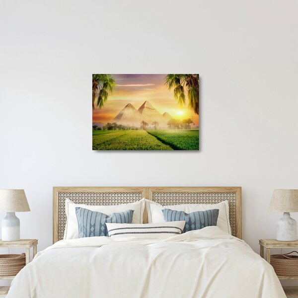Sklenený obraz - Pyramídy (70x50 cm)