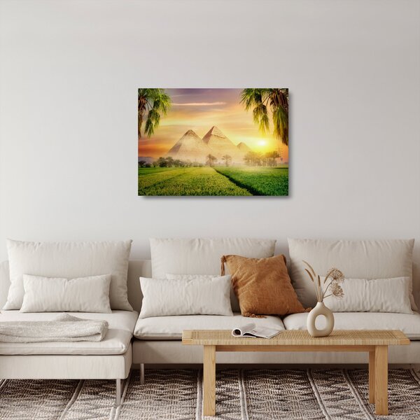 Sklenený obraz - Pyramídy (70x50 cm)