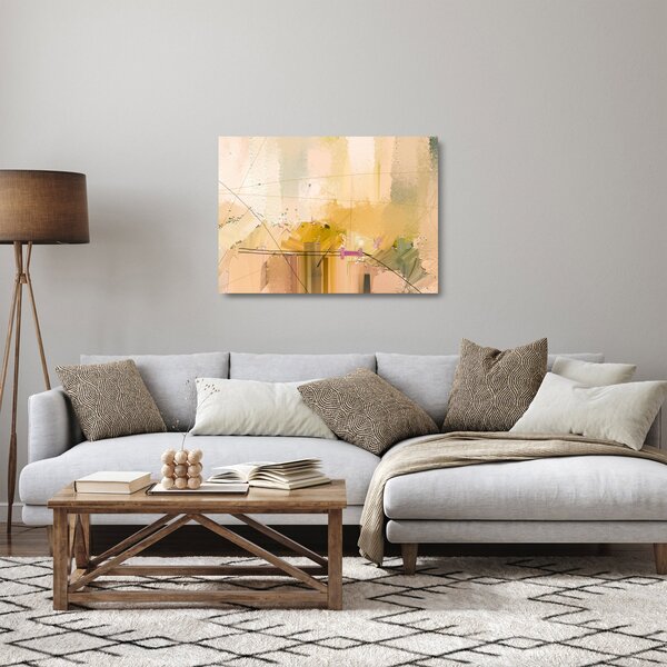 Sklenený obraz - Abstrakcia, olejomaľba (70x50 cm)