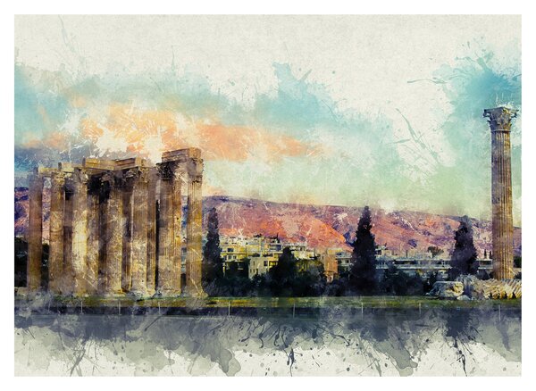 Sklenený obraz - Akropolis, Atény, Grécko (70x50 cm)