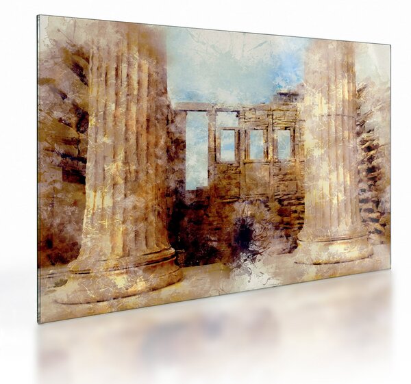 Sklenený obraz - Érechthéion, Atény, Grécko (70x50 cm)