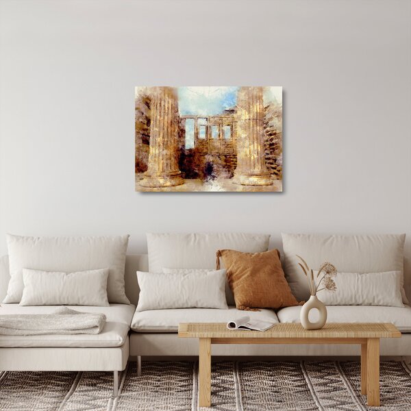 Sklenený obraz - Érechthéion, Atény, Grécko (70x50 cm)