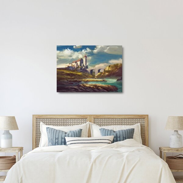 Sklenený obraz - Stredoveký hrad (70x50 cm)