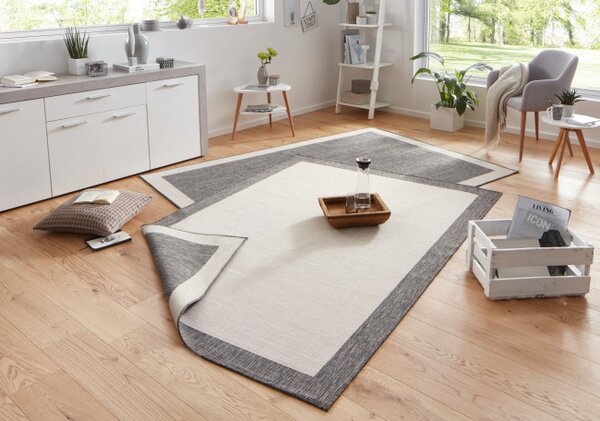 Obojstranný koberec Hanse Home Twin Panama sivý / krémový