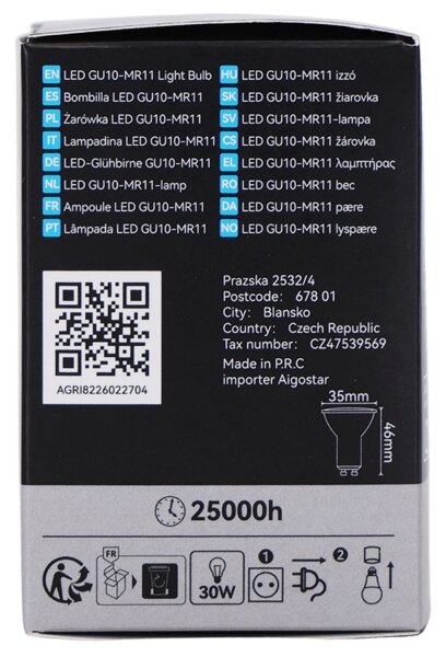 LED žiarovka MR11 GU10/4W/230V 3000K - BRILAGI