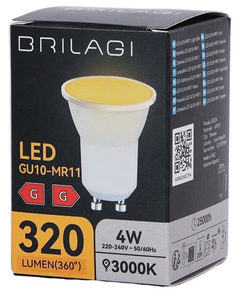 LED žiarovka MR11 GU10/4W/230V 3000K - BRILAGI