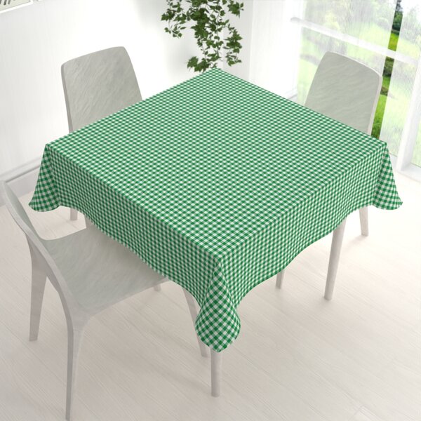 Biante Bavlnený štvorcový obrus Sandra SA-058 Zeleno-biele kocky 40x40 cm