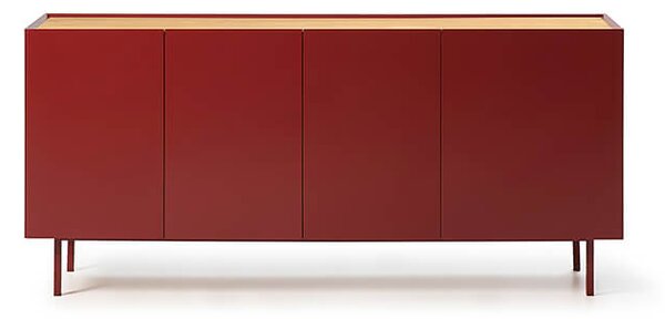 MUZZA KOMODA ARISTA 4-DVEROVÁ ČERVENÁ 165 X 78 CM