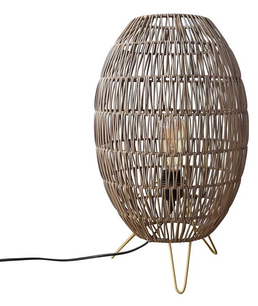 Ratanová lampa LF09 sivo-béžová
