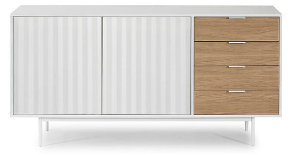 MUZZA KOMODA SIERRA BIELA ​​SVETLÝ DUB 79,6 X 159