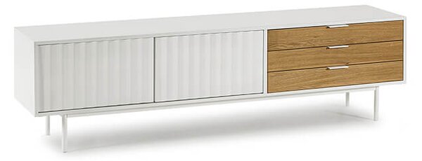 MUZZA TV SKRINKA SIERRA BIELA ​​SVETLÝ DUB 180 X 40