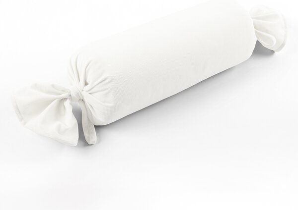 Biante Zamatový vankúš valec bonbon Velvet Brick SVB-202 Smotanovo biely 15x40 cm