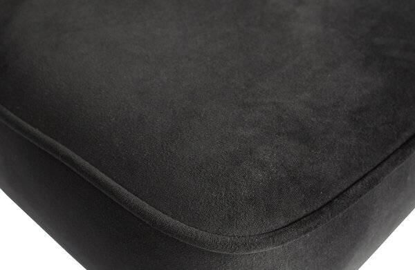 MUZZA BAROVÁ STOLIČKA VOGUE VELVET ČIERNA 64 CM