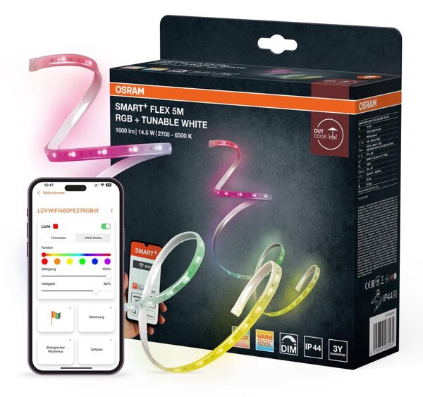 Osram - LED RGB stmievateľný vonkajší pás SMART+ FLEX FLEX 5m LED/14,5W/230V IP44 Wi-Fi