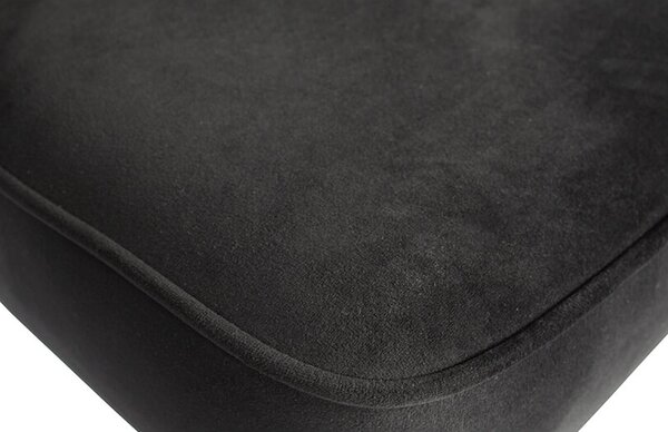 MUZZA BAROVÁ STOLIČKA VOGUE VELVET ČIERNA 80 CM