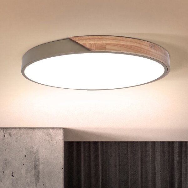 BRILAGI - stmievateľné LED svietidlo PILANA LED/60W/230V dub/béžová priemer 60 cm + diaľkové ovládanie