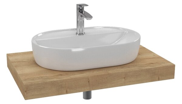 Set kúpeľňového nábytku s umývadlom Naturel Dolce 80x8x50 cm dub halifax KSETDO1