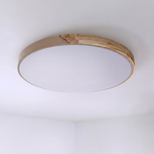 BRILAGI - LED Stmievateľné svietidlo PILANA LED/72W/230V dub/béžová pr. 80 cm + diaľkový ovládač