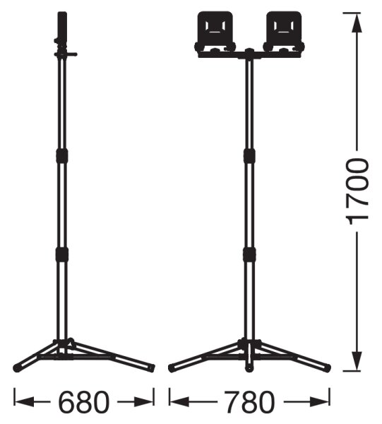 Osram - LED reflektor s držiakom TRIPOD 2xLED/20W/230V IP65