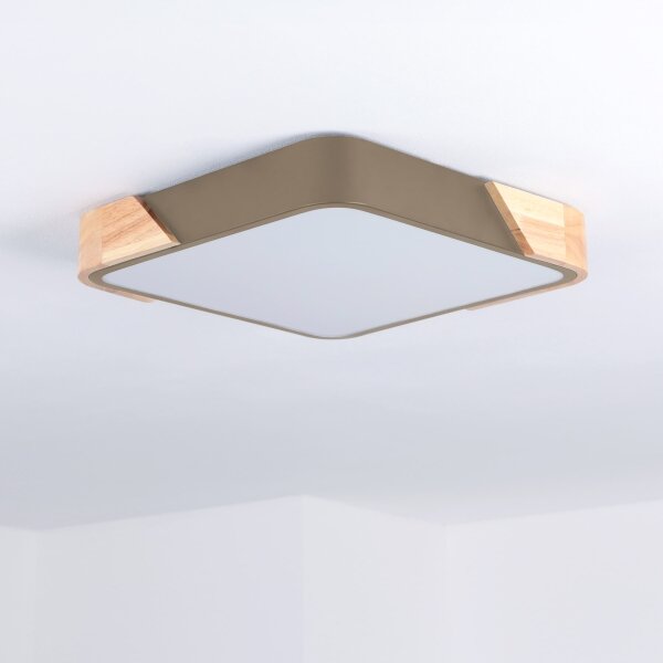 BRILAGI - LED stropné svietidlo PILANA SQUARE LED/24W/230V dub/béžová 32x32 cm