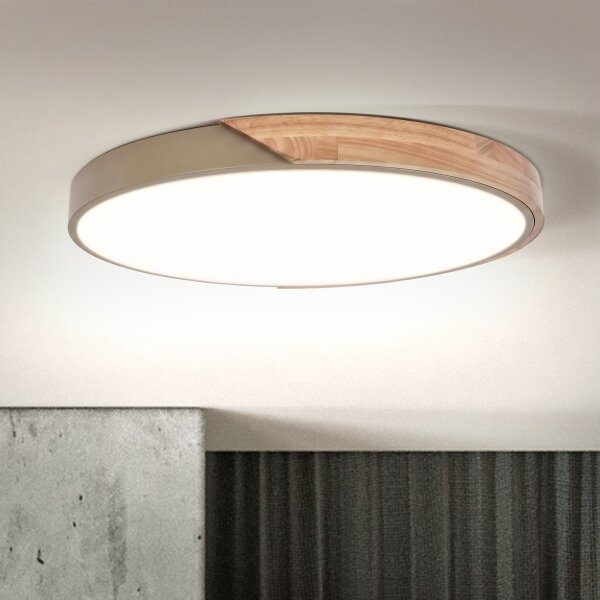 BRILAGI - stmievateľné LED svietidlo PILANA LED/60W/230V dub/béžová priemer 60 cm + diaľkové ovládanie