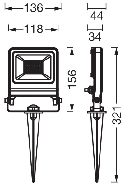 Osram - LED reflektor ENDURA LED/20W/230V IP65