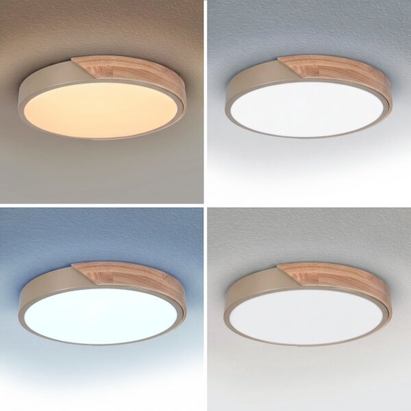 BRILAGI - Stmievateľné LED svietidlo PILANA LED/48W/230V dub/béžová priemer 40 cm + DO