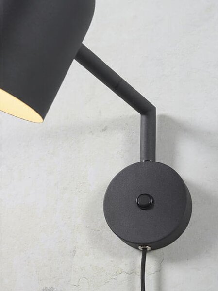 MUZZA NÁSTENNÁ LAMPA MARSEILLE ČIERNA