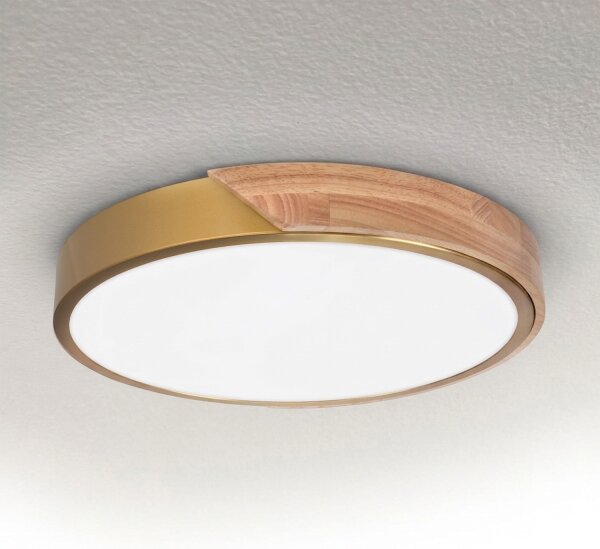 BRILAGI - LED Stropné svietidlo PILANA LED/24W/230V dub/zlatá pr. 30 cm