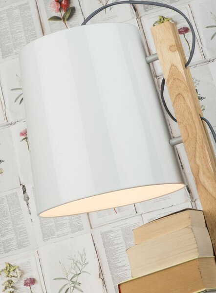 MUZZA STOJACIA LAMPA CAMBRIDGE S POLIČKAMI BIELA