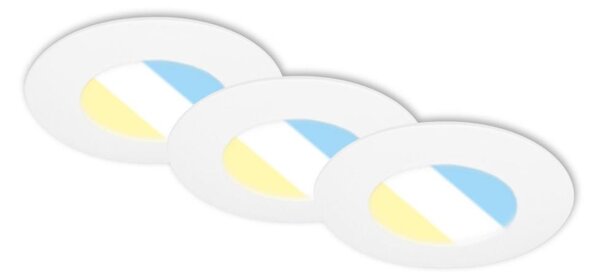 Briloner 7598036 -SADA 3x LED Koupelnové podh. svítidlo LED/4,9W/230V IP44 biela