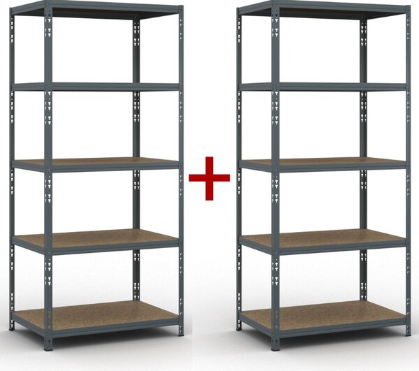 Policový regál 1+1 ZADARMO, 1954x900x600 mm, nosnosť 175kg