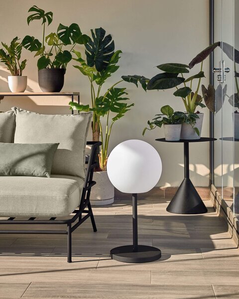 MUZZA NABÍJACIA STOLNÁ LAMPA MIMOZA 64 cm čierna