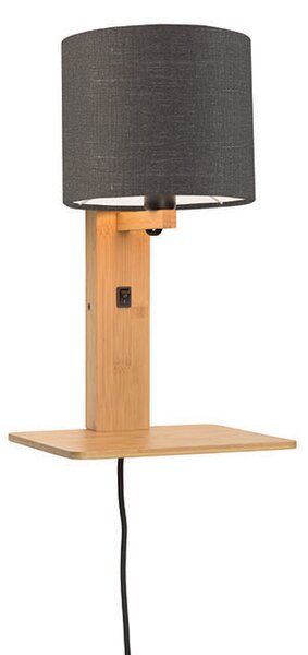 MUZZA NÁSTENNÁ LAMPA ANDES PRÍRODNÁ, TMAVO SIVÁ