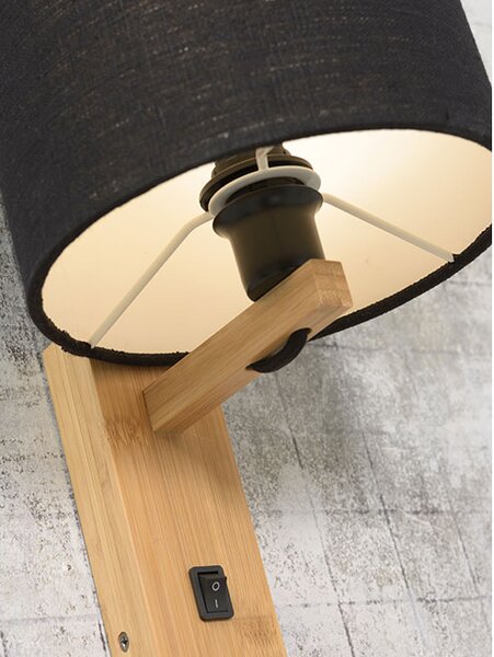 MUZZA NÁSTENNÁ LAMPA ANDES PRÍRODNÁ, TMAVO SIVÁ