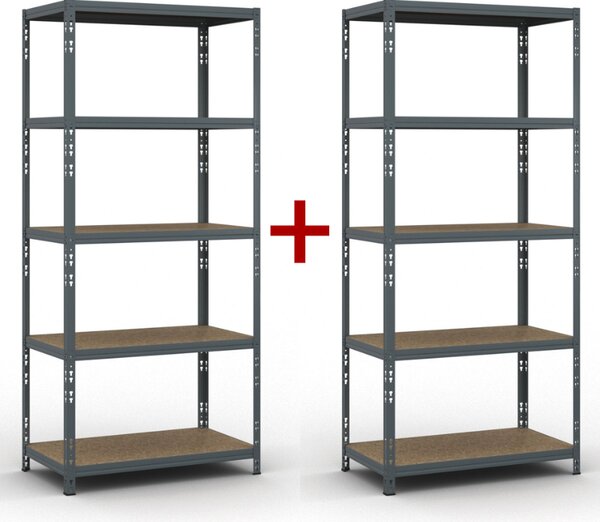 Policový regál 1+1 ZADARMO, 1954x900x500 mm, nosnosť 175kg