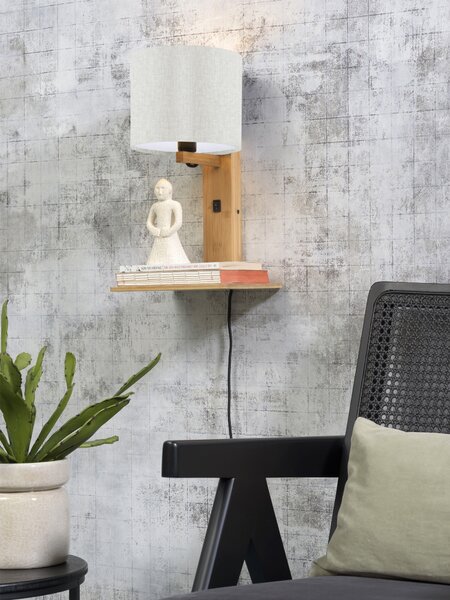 MUZZA NÁSTENNÁ LAMPA ANDES PRÍRODNÁ, SVETLO BÉŽOVÁ