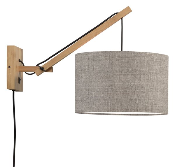 MUZZA NÁSTENNÁ LAMPA ANDES BAMBUS S PRÍRODNÁ, BÉŽOVÁ