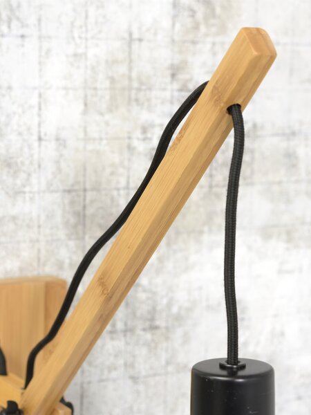 MUZZA NÁSTENNÁ LAMPA ANDES BAMBUS S PRÍRODNÁ, MODRÁ