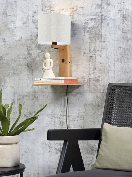 MUZZA NÁSTENNÁ LAMPA ANDES PRÍRODNÁ, SVETLO BÉŽOVÁ