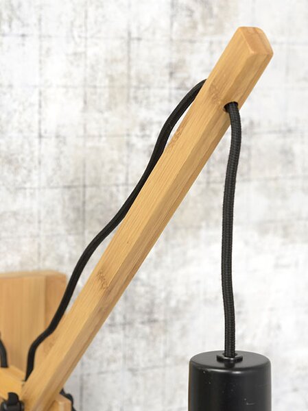 MUZZA NÁSTENNÁ LAMPA ANDES BAMBUS S PRÍRODNÁ, SVETLO SIVÁ