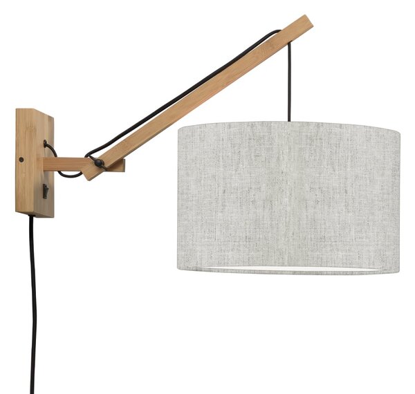 MUZZA NÁSTENNÁ LAMPA ANDES BAMBUS S PRÍRODNÁ, SVETLO BÉŽOVÁ