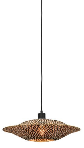 MUZZA ZÁVESNÁ LAMPA BALI S PRÍRODNÁ, ČIERNA