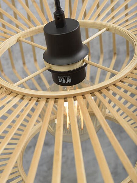 MUZZA STOJACIA LAMPA BROMO PRÍRODNÁ, ČIERNA S